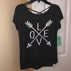Grey “love” shirt